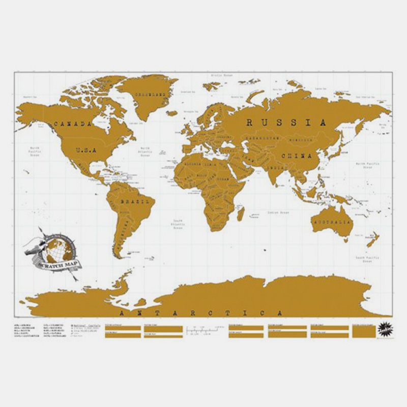 Mapa Del Mundo Para Rascar, Scratch Map Mundial