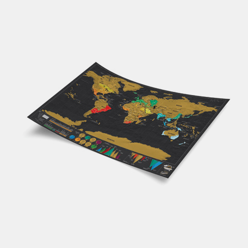 Mapa para rascar edición de lujo, mapa del mundo personalizado por Luckies